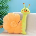 thumbnail image 1 of Simulation Snail Stuffed Plush Doll Creative Cute Simulation Stuffed Toy for Claw Machine Grabber Doll(Yellow 50cm), 1 of 8