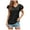 Black, variant on Womens Summer Tops Fashion Women's Summer V-Neck Solid Short Sleeve Sexy Top Blouse Maternity Blouses ,Pink,XL