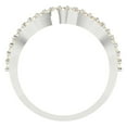 thumbnail image 5 of 0.23 ctw Wedding Band for Women - 14K White Gold Natural Morganite Stackable Eternity Ring, 5 of 6