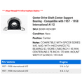 thumbnail image 2 of Center Drive Shaft Center Support Bearing - Compatible with 1957 - 1958 International A112, 2 of 2