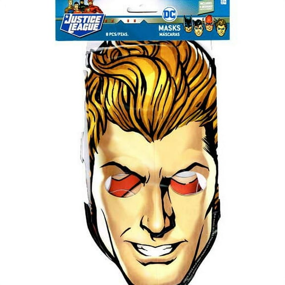 Justice League 'Heroes Unite' Paper Masks (8ct)