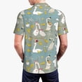 thumbnail image 3 of Balery Cute Farm Birds Printed Men’s Short Sleeve Polo Shirt, Midweight Men's Shirt,Golf Polo shirts -Medium, 3 of 8