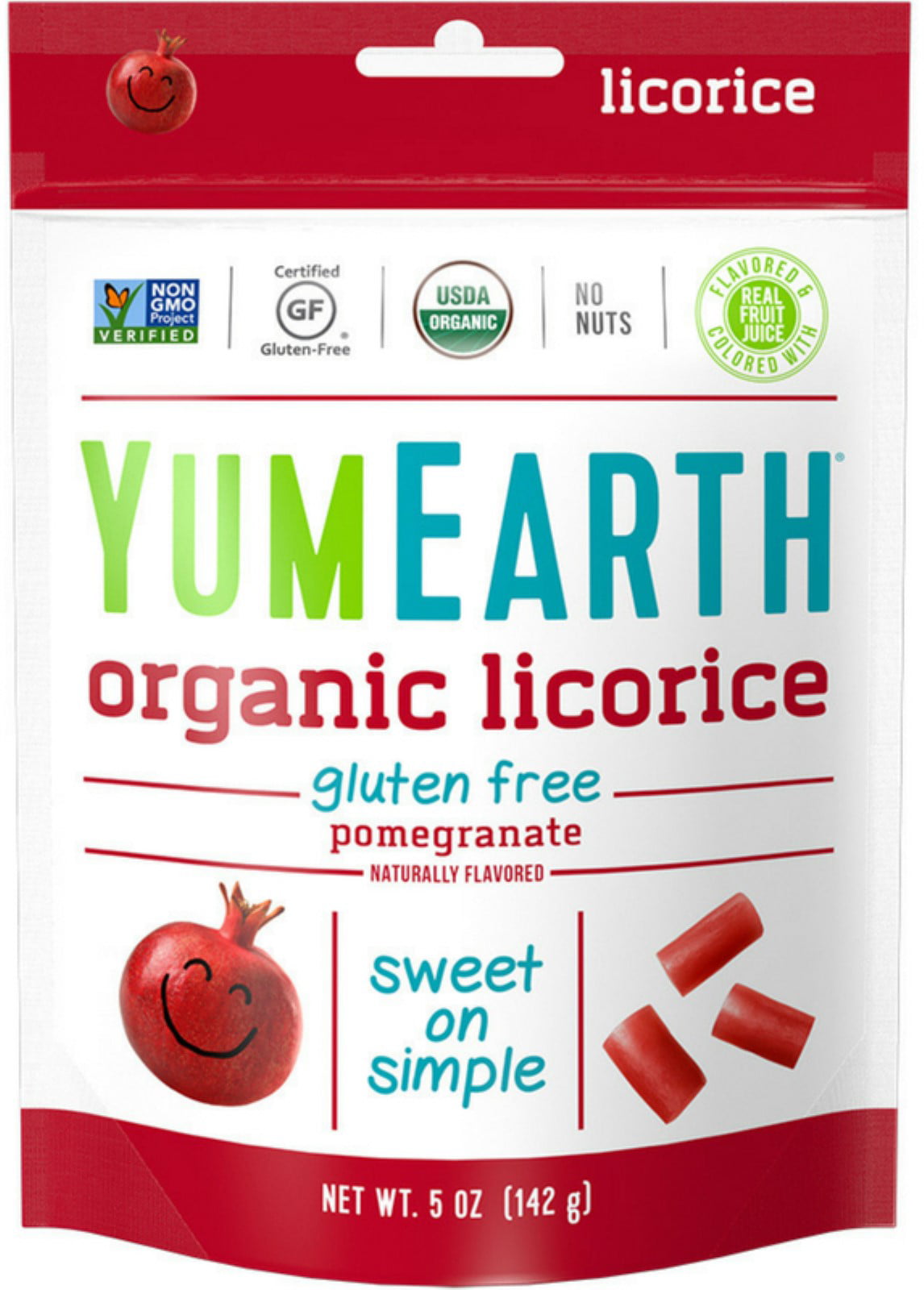 3 Pack - YumEarth Organic Licorice, Pomegranate, 5 oz - Walmart.com ...