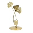 thumbnail image 1 of Candelabro cónico, candelabro cónico, candelabro con soporte para velas de doble hoja de Ginkgo para el Día de San Valentín, inauguración de la casa Oro, 1 of 8