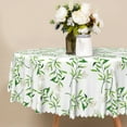 thumbnail image 4 of Nanqianyi Green Leaf Floral Tablecloth Round 60 Inch, Waterproof Fabric for Table Cover Kitchen And Dinner Party, 4 of 9