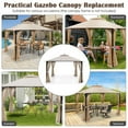 thumbnail image 6 of Spaco 12’ x 10’Outdoor Double Top Patio Gazebo-Beige, Party Tent for Outside Party Waterproof Tent BBQ Shelter, 6 of 7