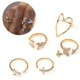 thumbnail image 3 of Conjunto de anillos para dedos con forma de cruz, triángulo, amor, corazón, hueco, joyería para fiesta, boda, regalo, 3 of 7
