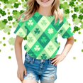 thumbnail image 2 of WEAIXIMIUNG Chemises Chat Mode Enfants T-Shirt Imprimé Saint Pat 4-5 Ans, 2 of 4