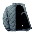 thumbnail image 2 of JTieacloth Men's Winter Jacket Padded Coat Thickened Men Winter New Stand Collar Warm Padded Coat Padded Jacket Bread Suit Green, 2 of 5