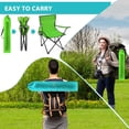 thumbnail image 4 of Folding Camping Chairs with Cupholder and Carry Bag Portable Lightweight Lawn Chairs with Mesh Side Pocket for Fishing Hiking Picnic Party Beach Outdoor Sports Activity (Stylish,4 Pcs), 4 of 6