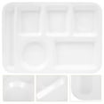 thumbnail image 4 of Miangastore Multi-grid Food Plate Anti-falling Food Plate Simple Style Divided Plate for Breakfast Lunch, 4 of 9