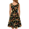 thumbnail image 3 of FKELYI Fall Maple Leaf Sleeveless Dresses Soft Dress for Women Midi Length Size L Elastic Women Beach Dress Happy Thanksgiving, 3 of 4