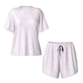 thumbnail image 4 of Kdxio Kawaii Cat Paw Print Pajamas Sets for Women Short-Sleeved Pjs with Lounge Shorts Two Piece Sleepwear S-4XL, 4 of 9
