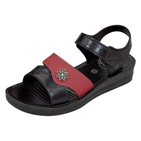 

ZMHEGW Women Thick Soled Sandals Comfortable Soft Sandals Fashion Versatile Outdoor Beach Sandals