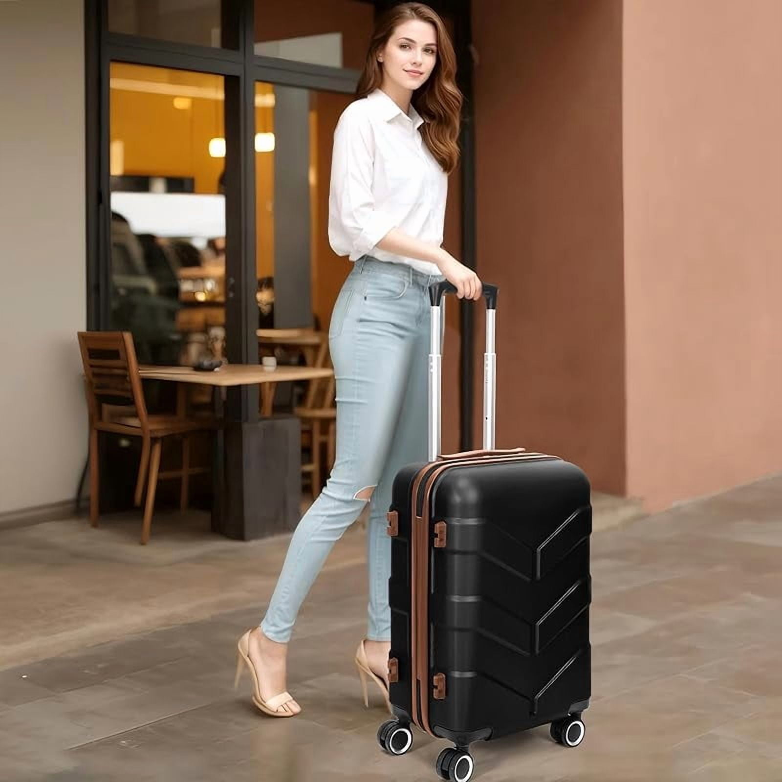Hardside Carry On Luggage 22x14x9 Airline Approved with Spinner Wheels, Lightweight 20-inch Carry-On Suitcase for Men & Women