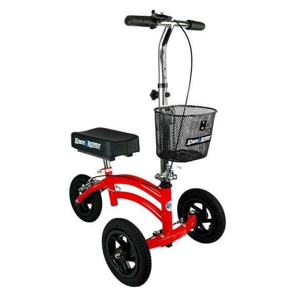 KneeRover Jr - Small Adult and Kids All Terrain Knee Scooter in Red
