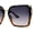 Black Tortoise Smoke, variant on Womens Metal Bridge Oversize Rectangle Butterfly Diva Sunglasses Black Brown Green