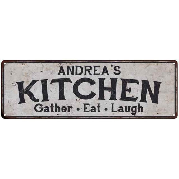 ANDREA's Kitchen Rustic Chic Decor Gift 6x18 Sign 106180051385