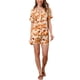 thumbnail image 2 of Conjuntos de Mujeres de Hawái de 2 Piezas, Camisa Floral de Botones y Pantalones Cortos, Ropa Casual de Vacaciones Tropicales en la Playa 2026 L Beige Naranja, 2 of 5
