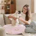 thumbnail image 6 of Iauyy Pet Couch Donut Cat Bed for Indoor Cats/Small Dogs Washable & Machine with Non-slip Bottom Calming Cat Furniture, Cute Face (M), 6 of 8