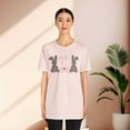 thumbnail image 4 of Checkered Bunny Easter Short Sleeve T-shirts, Easter Bunny Women T-shirts, 4 of 4
