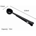 thumbnail image 2 of Coffee Scoop Clip, 2 in 1 Long Handle Stainless Steel Spoon with Bag Clip Perfect for Coffee, Tea, Kitchen Tools 2 Pack Black, 2 of 4