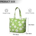 thumbnail image 4 of White Bloom Daisy Overnight Bag Boho Floral Duffel, Lightweight, , Multiple Pockets, Airplane Friendly, 4 of 5