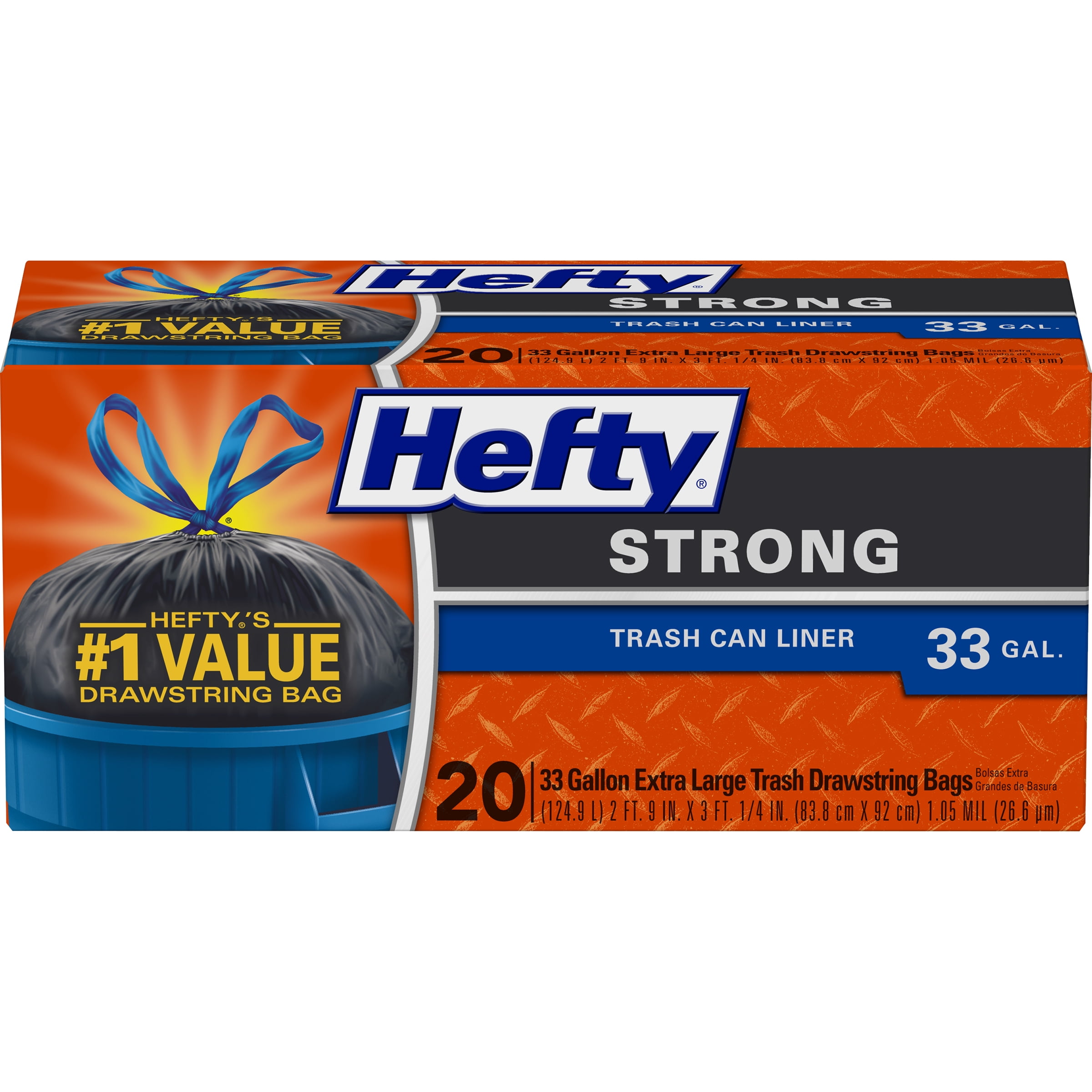 Hefty® Strong MultiPurpose Extra Large Trash Bags, 33 Gallon, 20 Bags