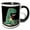 Black/White, variant on 3drose, Cute Funny T-rex Dinosaur Reading Book Called Dino Jokes Satire, 15oz Two-tone Red Mug