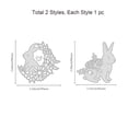 thumbnail image 3 of 1Set 2Pcs 2 Style Carbon Steel Cutting Dies Stencils for DIY Scrapbooking/Photo Album Decorative Embossing DIY Paper Card Matte Platinum Color Rabbit Pattern 8.6~8.8x8.2~9x0.08cm 1pc/style, 3 of 6