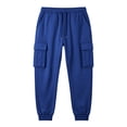 thumbnail image 4 of Jalioing Mens Cargo Sweatpants Solid Color Drawstring Elastic Waist Cuffed Joggers with Pocket Casual Outdoor Sport Pants, 4 of 7