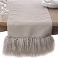 thumbnail image 2 of SARO 3563.RS1672B Mongolian Lamb Fur Table Runner - Rose, 2 of 2