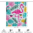 thumbnail image 2 of Flamingo Pattern Shower Curtain Cloth Fabric Bathroom Decor with Hooks, 2 of 6