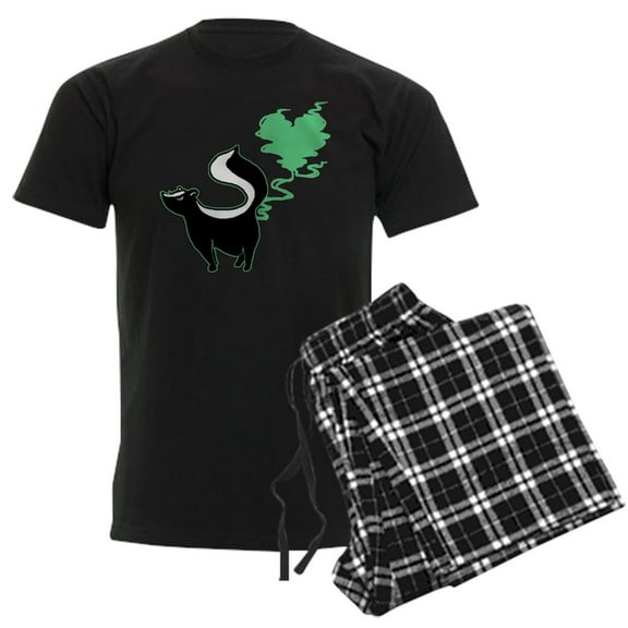 CafePress - Stinky Love Skunk Men's Dark Pajamas - Men's Dark Loose Fit Cotton Pajama Set