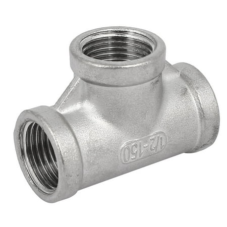- DN15 1/2BSP Female Thread 304 Stainless Steel T Shape Tube Pipe Fitting
