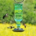 thumbnail image 2 of Perky-Pet 24 oz Green Antique Bottle Hummingbird Feeder, 2 of 6