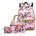 thumbnail image 5 of 3pcs Backpack Lunch Bag And Pen Bag Set, Oxford Cloth Female Middle School Student Schoolbag, Computer Bag Outdoor Backpack, 5 of 5
