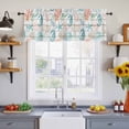 thumbnail image 3 of 2 Pack Teal Seahorse Starfish Valance for Window Summer Beach Coral Shell Board Kitchen Valance Rod Pocket Short Curtain Topper Decorative Window Treatment for Living Room Bedroom 60"x18", 3 of 9