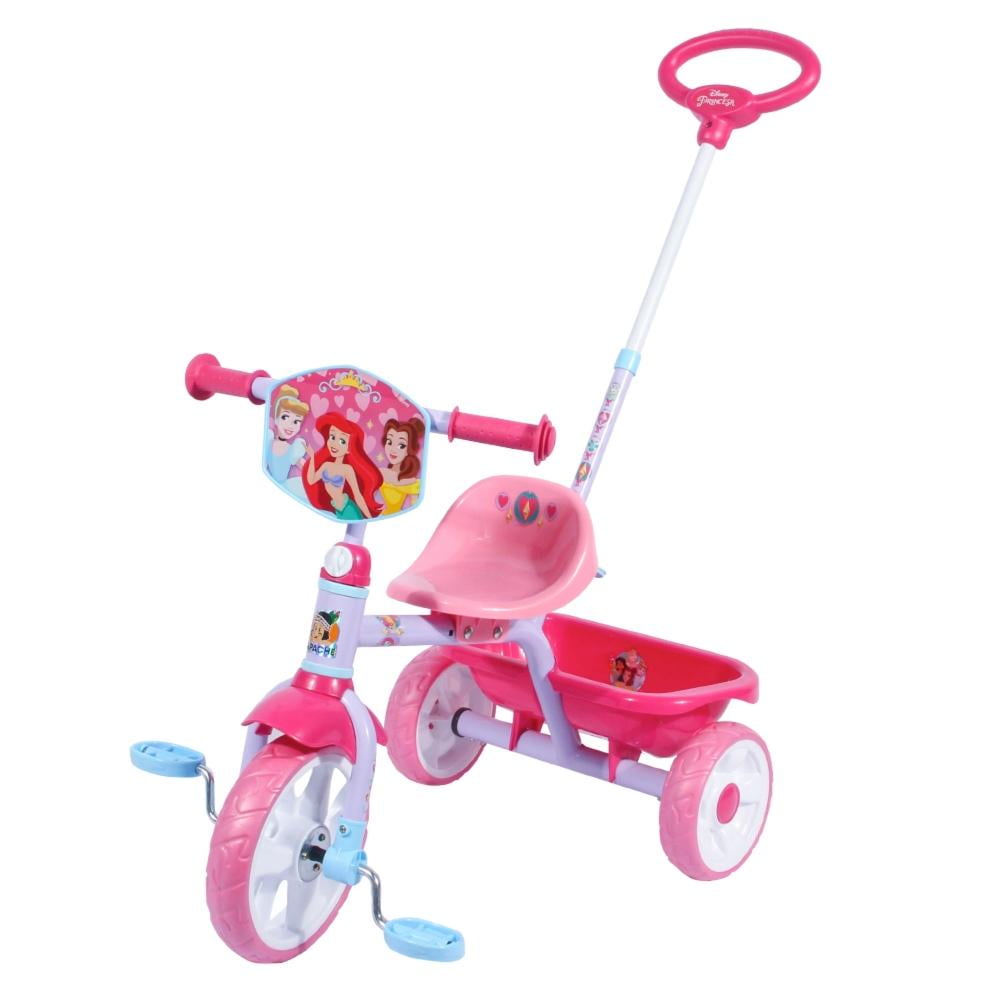 Triciclo Apache Disney Princess con Cajuela y Barra de Empuje