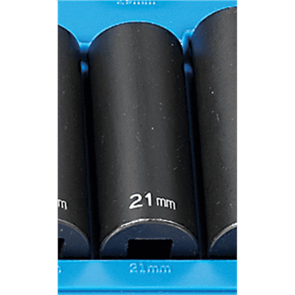 Grey Pneumatic 1/2" Drive x 21mm Deep - 12 Point Socket