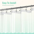 thumbnail image 7 of Yiannan Clear PEVA Shower Curtain Liner - Extra Long Size 72x84,,Waterproof, 7 of 7