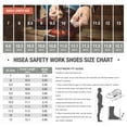 HISEA Work Shoes for Men Breathable Steel Toe Shoes Slip Resistant EH
