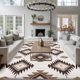 thumbnail image 4 of 5x7 Washable Area Rug, Khaki Brown Non-Slip Large Rectangle Rug for Living Room Bedroom, Aztec Ethnic Southwestern Native Geometric Indoor Floor Mat for Home Decor, 4 of 9