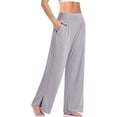 thumbnail image 2 of TRKIYQC Pantalones de Yoga de Pierna Ancha para Mujer, Joggers con Nudo de Corbata Ajustable de Cintura Alta Pantalones de Chándal Sueltos Casuales con Bolsillos TRKIYQC Moda，ocio, 2 of 6