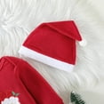 thumbnail image 5 of URMAGIC 0-24M Baby Boy Christmas Outfit My First Christmas Romper Bodysuit + Hat Baby Boy First Christmas Clothes Set, 5 of 9