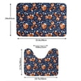 thumbnail image 3 of Xecao Cute Foxes 2-Piece Vintage Seamless Anti-Skid Mat Set, featuring a stylish pattern for a safe and elegant toilet rug experience, 3 of 6