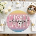 thumbnail image 2 of Deeceymbur Round Easter Bunny Egg Pattern Placemats Polyester Table Mats for Dining Holiday Party Home Kitchen Cafe, 2 of 6