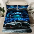 thumbnail image 2 of Erosebridal 3D Racing Car Sheet Set Twin, Automobile Bedding Sets Twin Size, Extreme Sports Decor 3 Pieces, 2 of 7