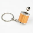 thumbnail image 2 of Creative Auto Part Model Gear Shifting Keychain Keyring ADHD Fidget Key Chain Gold, 2 of 7
