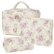 thumbnail image 1 of Bolsa de maquillaje Honitty, bolsas acolchadas para cosméticos, diseño floral, juego de 3, 1 of 6